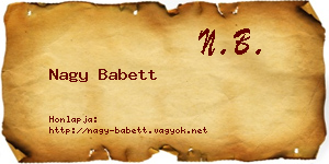 Nagy Babett névjegykártya